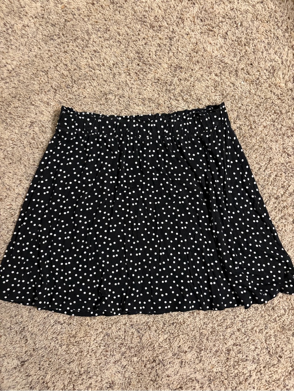 SO Black and White Polka Dot Circle Skirt